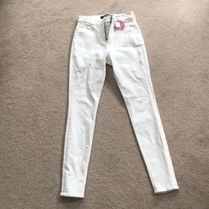 Express White High Rise Leggings Size 2R